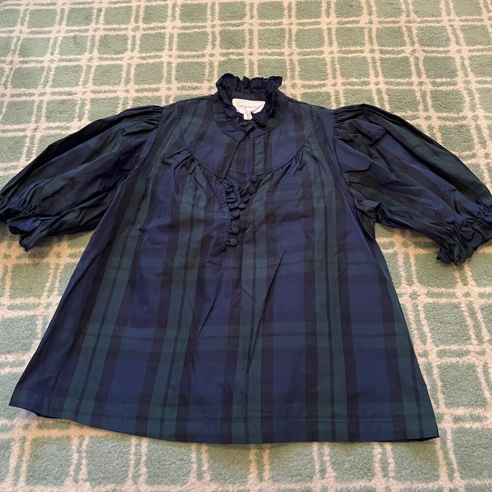 Tuckernuck Ruffle Collar Blouse S